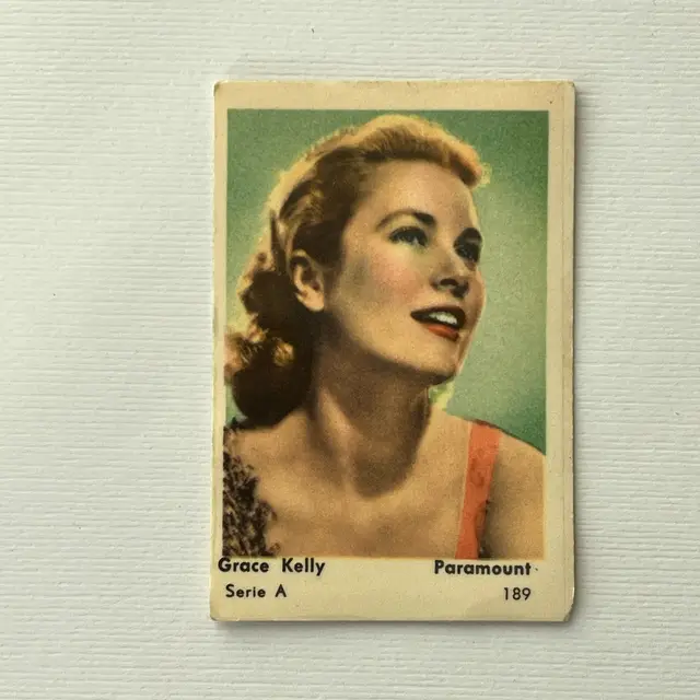 1958 Dutch Gum Serie A Grace Kelly #189 Vintage Trading Card