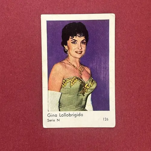Gina Lollobrigida 1962 Dutch Gum Serie N #126 Hollywood Trading Card