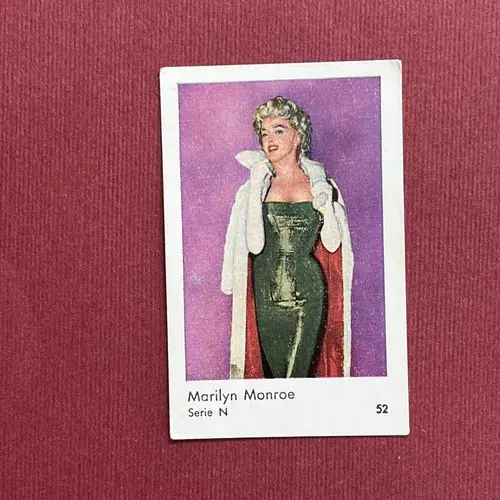 Marilyn Monroe 1962 Dutch Gum Serie N #52 Hollywood Trading Card