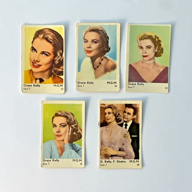 Vintage 1958 Serie T Grace Kelly Complete Set Dutch Gum Trading Card