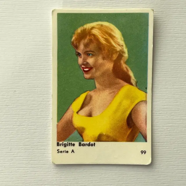 Brigitte Bardot 1958 Dutch Gum Serie A #99 Hollywood Trading Card