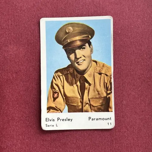 Elvis Presley 1960 Dutch Gum Serie L #11 Creasing Trading Card