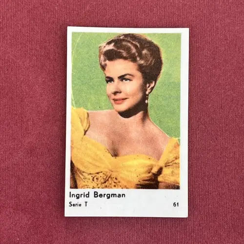 Ingrid Bergman 1958 Dutch Gum Serie T #61 Trading Card