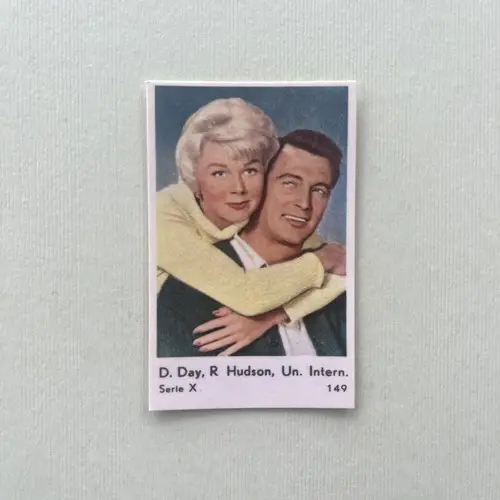 Doris Day, Rock Hudson 1961 Dutch Gum Serie X #149 Trading Card