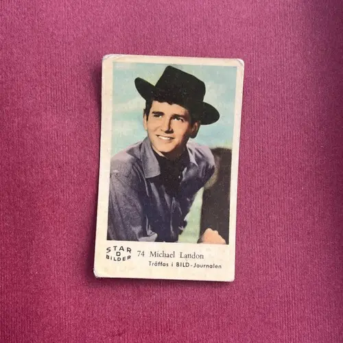 Michael Landon 1963 Dutch Gum Star Bilder D #74 Trading Card
