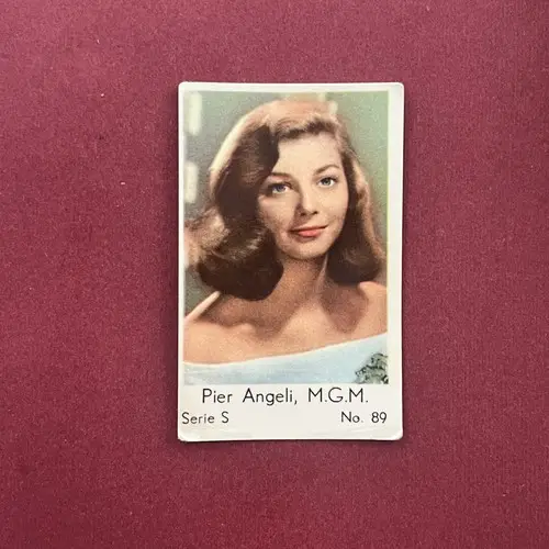 Pier Angeli 1957 Dutch Gum Serie S #89 Vintage Trading Card