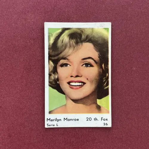 Marilyn Monroe 1960 Dutch Gum Serie L #26 Vintage Trading Card