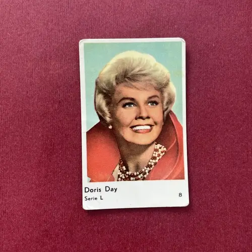 Doris Day 1960 Dutch Gum Serie L #8 Vintage Trading Card