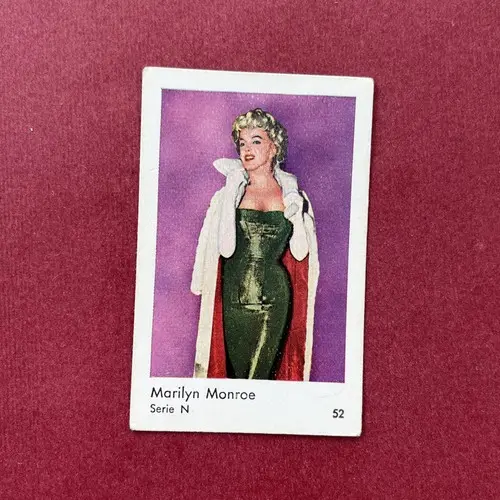 Marilyn Monroe 1962 Dutch Gum Serie N #52 Trading Card