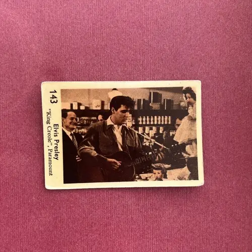 Elvis Presley 1957 Dutch Gum Large Number Studio Series #143 Trading Card