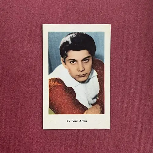 Paul Anka — 1964 Små nummer till vänster, tjockare papp #45
