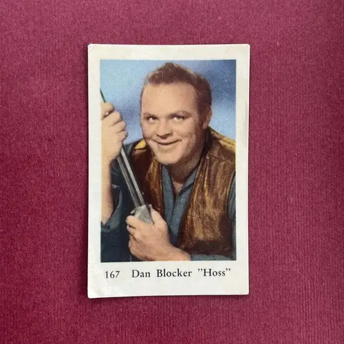 Dan Blocker — 1962 Nummer till vänster, nya #167