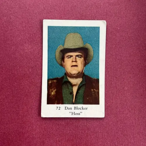 Dan Blocker — 1962 Nummer till vänster, nya #72