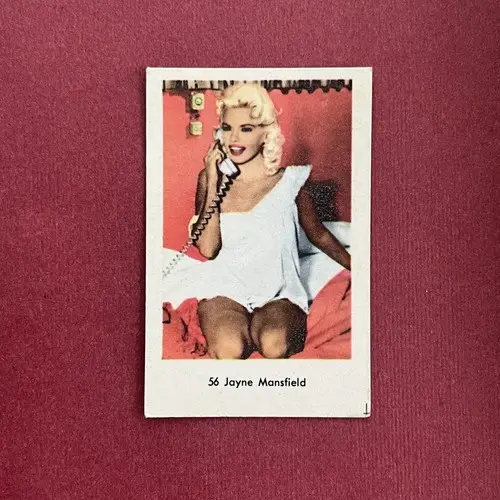 Jayne Mansfield — 1964 Små nummer till vänster, tjockare papp #56