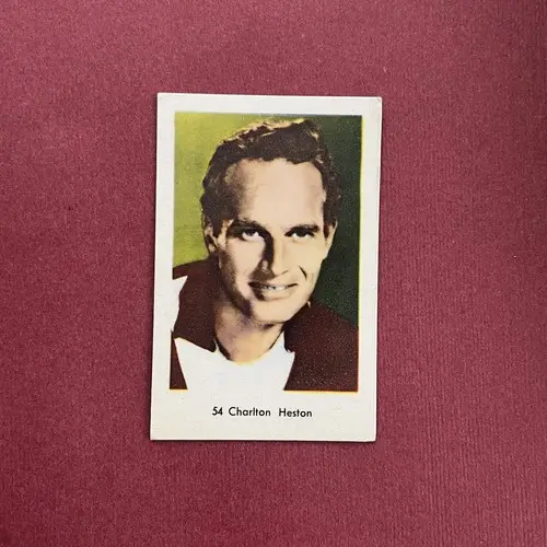 Charlton Heston — 1964 Små nummer till vänster, tjockare papp #54