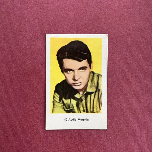 Audie Murphy — 1964 Små nummer till vänster, tjockare papp #40