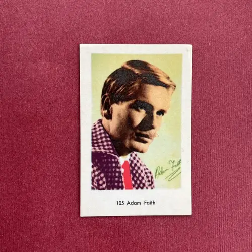 Adam Faith — 1964 Små nummer till vänster, tjockare papp #105