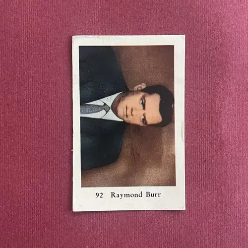 Raymond Burr — 1962 Nummer till vänster, nya #92