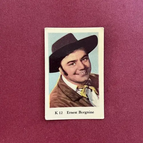 Ernest Borgnine 1960 Dutch Gum K Set #12 Vintage Trading Card