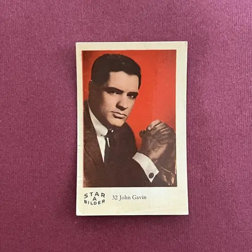 John Gavin 1962 Dutch Gum Star Bilder A #32 Trading Card