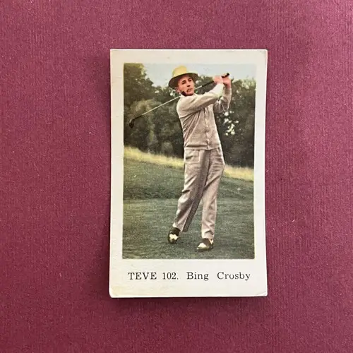 Bing Crosby 1962 Dutch Gum TEVE Set #102 Vintage Trading Card