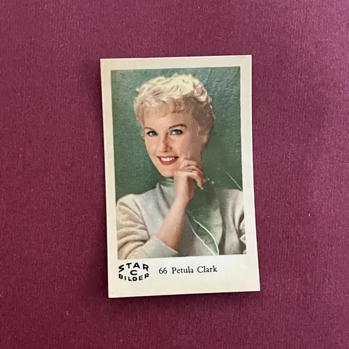 Petula Clark 1962 Dutch Gum Star Bilder C #66 Vintage Trading Card