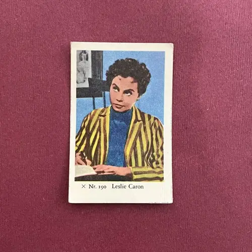 Leslie Caron 1958 Dutch Gum X Nr Set #190 Trading Card