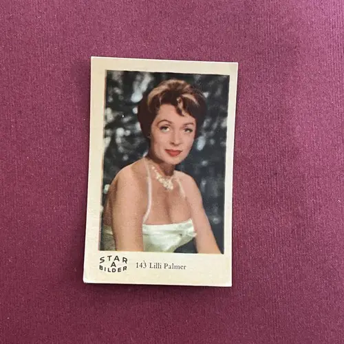 Lilli Palmer 1962 Dutch Gum Star Bilder A #143 Vintage Trading Card