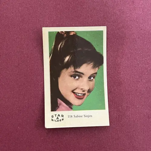 Sabine Sinjen 1962 Dutch Gum Star Bilder A #118 Trading Card