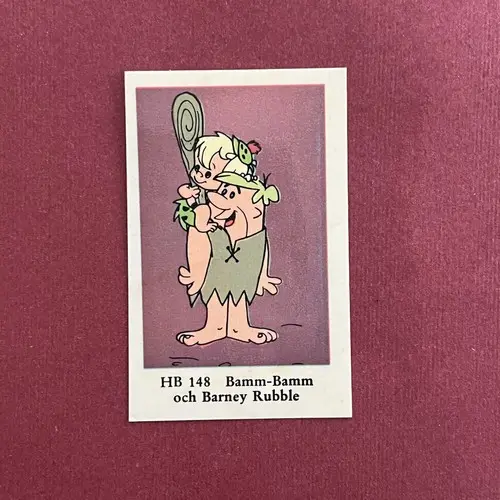 Bamm-Bamm & Barney Rubble 1965 Dutch Gum HB Set #148 Trading Card