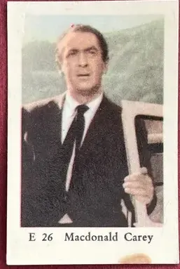Macdonald Carey — 1962 E Set (Straight Letters) #26