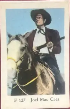 Joel McCrea — 1963 F Set (Straight Letters) #127