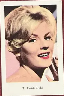 Heidi Brühl — 1964 Mycket små nummer till vänster - mjukare papp #3
