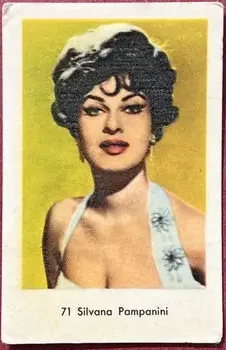 Silvana Pampanini — 1964 Små nummer till vänster, tjockare papp #71