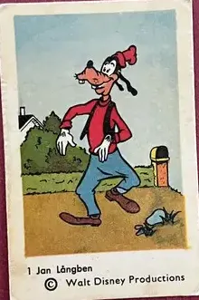 Jan Långben — 1964 Små nummer till vänster, tjockare papp #1