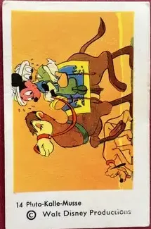 Pluto-Kalle-Musse — 1964 Små nummer till vänster, tjockare papp #14