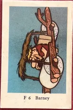 Barney Rubble — 1963 F Set (Straight Letters) #6
