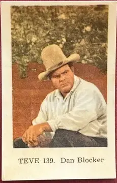 Dan Blocker — 1962 TEVE Set #139