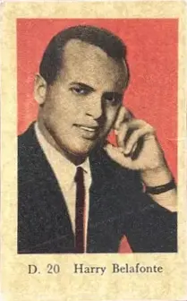Harry Belafonte — 1961 D Plain Text Set #20
