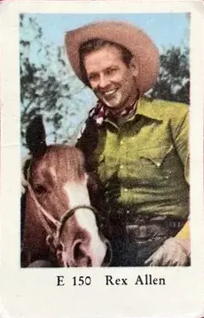 Rex Allen — 1962 E Set (Straight Letters) #150