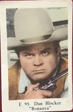 Dan Blocker — 1962 E Set (Straight Letters) #95
