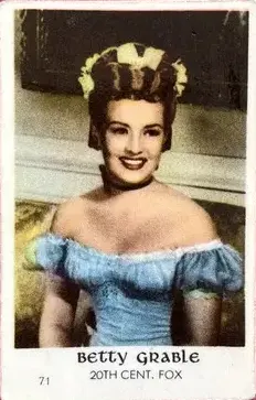 Betty Grable — 1952 Numbered Set 7 (1-198) #71