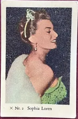 Sophia Loren 1958 Dutch Gum X Nr Set #2 Trading Card