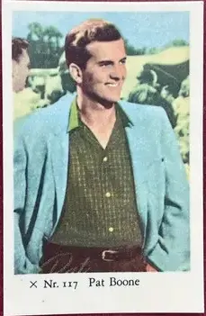Pat Boone 1958 Dutch Gum X Nr Set #117 Vintage Trading Card