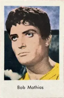 Bob Mathias — 1963 Unnumbered Set 2 (Sans Serif)