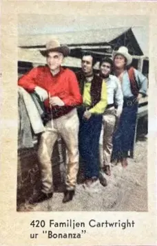 Bonanza cast — 1963 Numbered Set 4 (301-451) #420